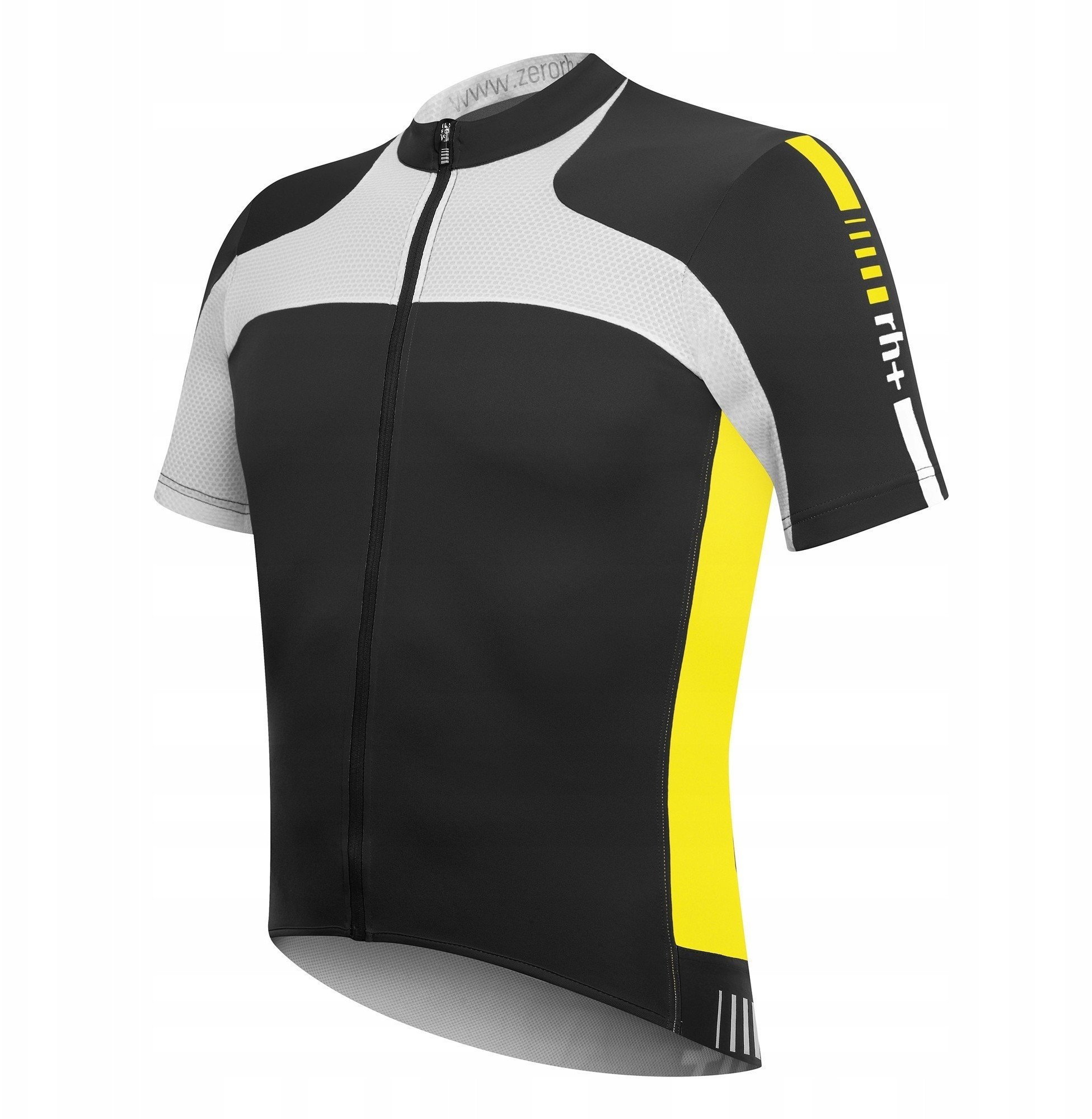 Koszulka rowerowa zeroRH+ Agility FZ black-acid yellow - S