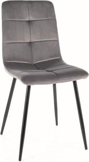 Signal Krzesło IVO VELVET szare SIGNAL