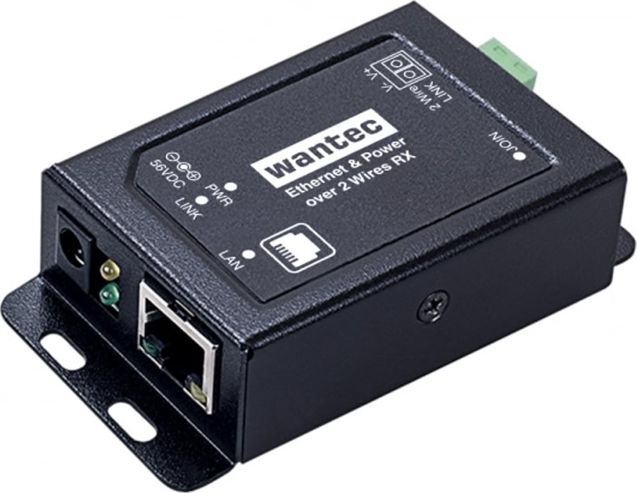 Terminal sieciowy Wantec wantec 2wIP 2-Draht Ethernet Adapter PoE - Schr inkl. Netzteil