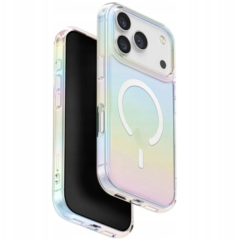 UNIQ Iridescia case for iPhone 17 Pro Magclick Charging holo quartz