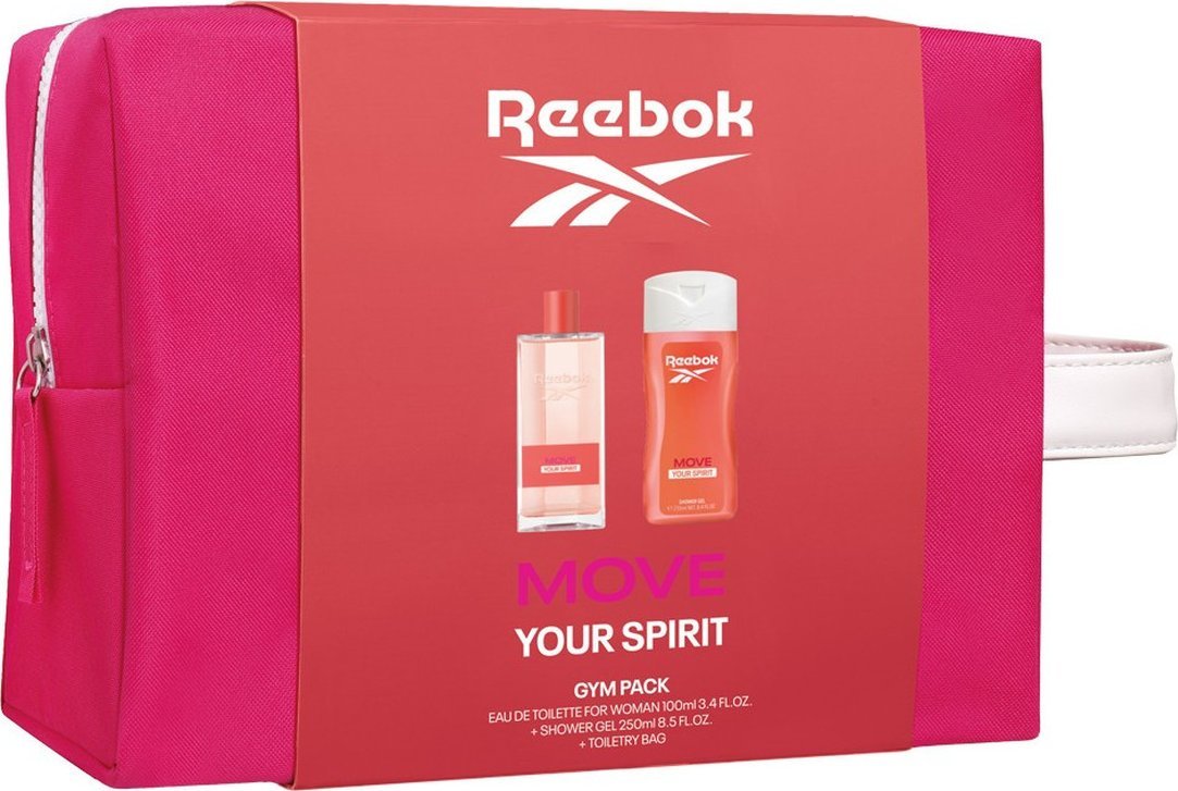 Reebok Move Your Spirit Zestaw prezentowy kosmetyczka woda toaletowa 100ml + żel pod prysznic 250ml
