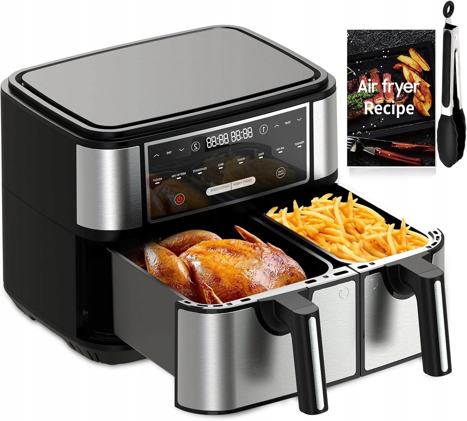 Euary Frytkownica beztłuszczowa 6L 2600W Pieczenie grillowanie smażenie