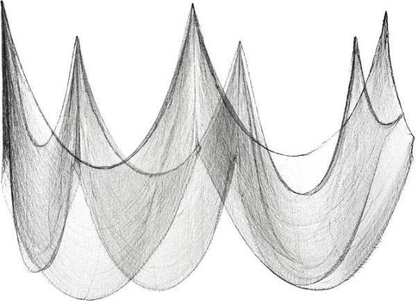 Materiał dekoracyjny gładki czarny 0,2x9,8m
