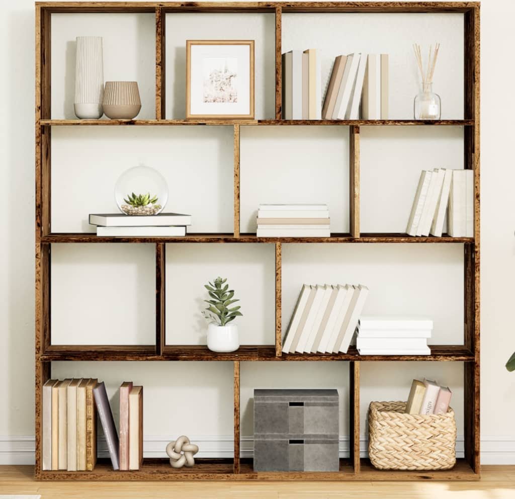 vidaXL vidaXL Regał, stare drewno, 132x29x141,5 cm, materiał drewnopochodny