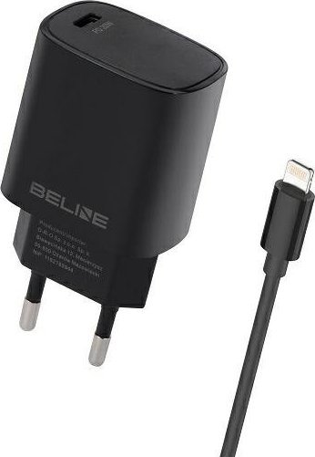 Ładowarka Beline Beline Ład. siec. 1x USB-C 20W + kabel lightning czarna /black PD 3.0 BLNCB20L