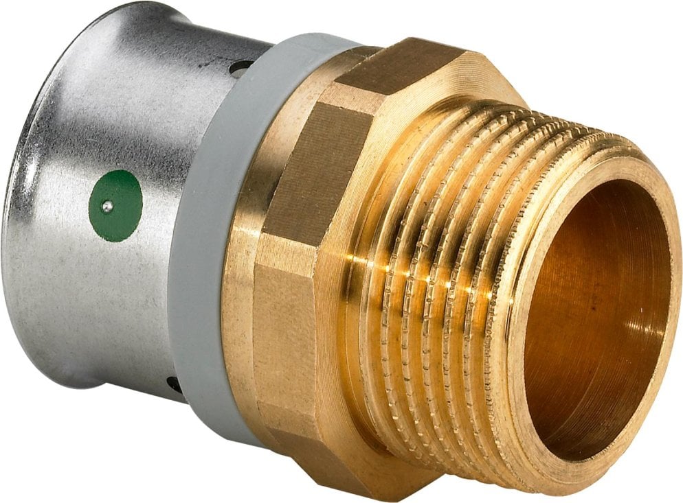 Kształtka przejściowa 16 x 3/4 braz / blyszczacyŁącznik do rur