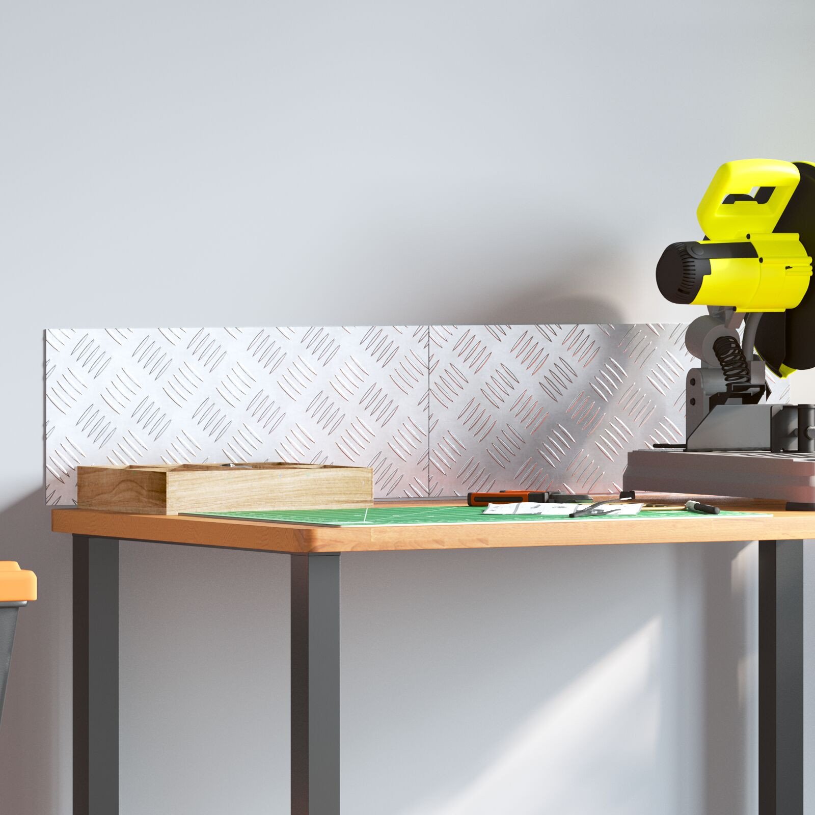 vidaXL Aluminiowe Nakładki Chequer Plater Zestaw 2 Antypoślizgowe 20x50 cm