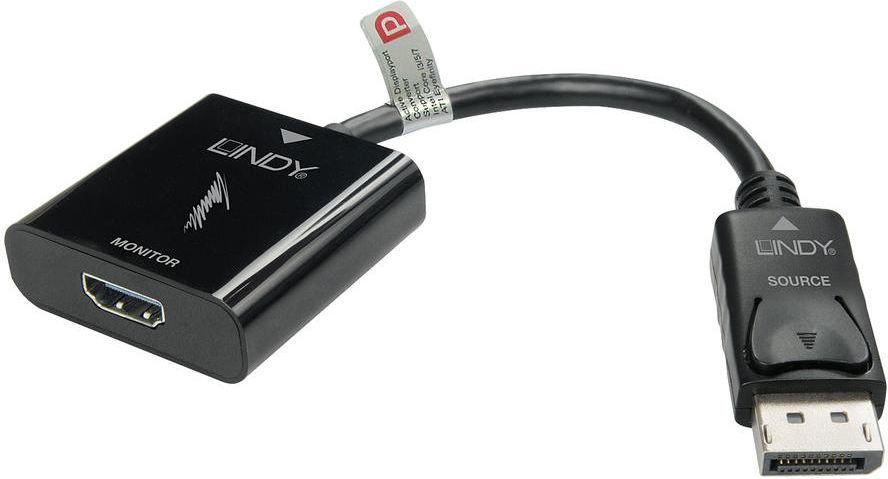 Adapter AV Lindy DisplayPort - HDMI czarny (41068)