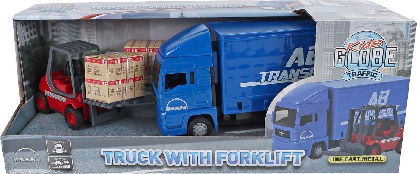 Auto ciężarowe 17cm z wózkiem 540566 27030