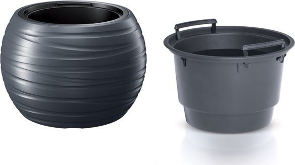 Prosperplast Doniczka z wkładem Maze DBMZK400 antracyt