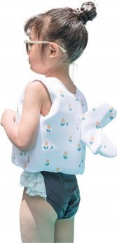 Strój do nauki pływania kamizelka kapok pływacki dla dzieci kwiaty skrzydła