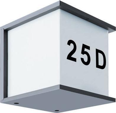 Kinkiet IDEUS Ogrodowa LAMPA elewacyjna MAXIM 03687 Ideus zewnętrzna OPRAWA kostka z numerem domu outdoor IP54 biała