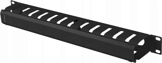Lanberg Organizer kabli 19" 1U z zaślepką Typ A – Czarny (AK-1704-B)
