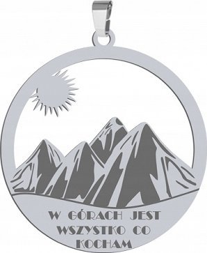 Radziszewska Jewellery Srebrna Zawieszka GÓRY GRAWER GRATIS DEDYKACJA