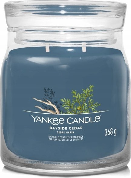 Yankee Candle YC SIGNATURE - Świeca średnia BAYSIDE CEDAR