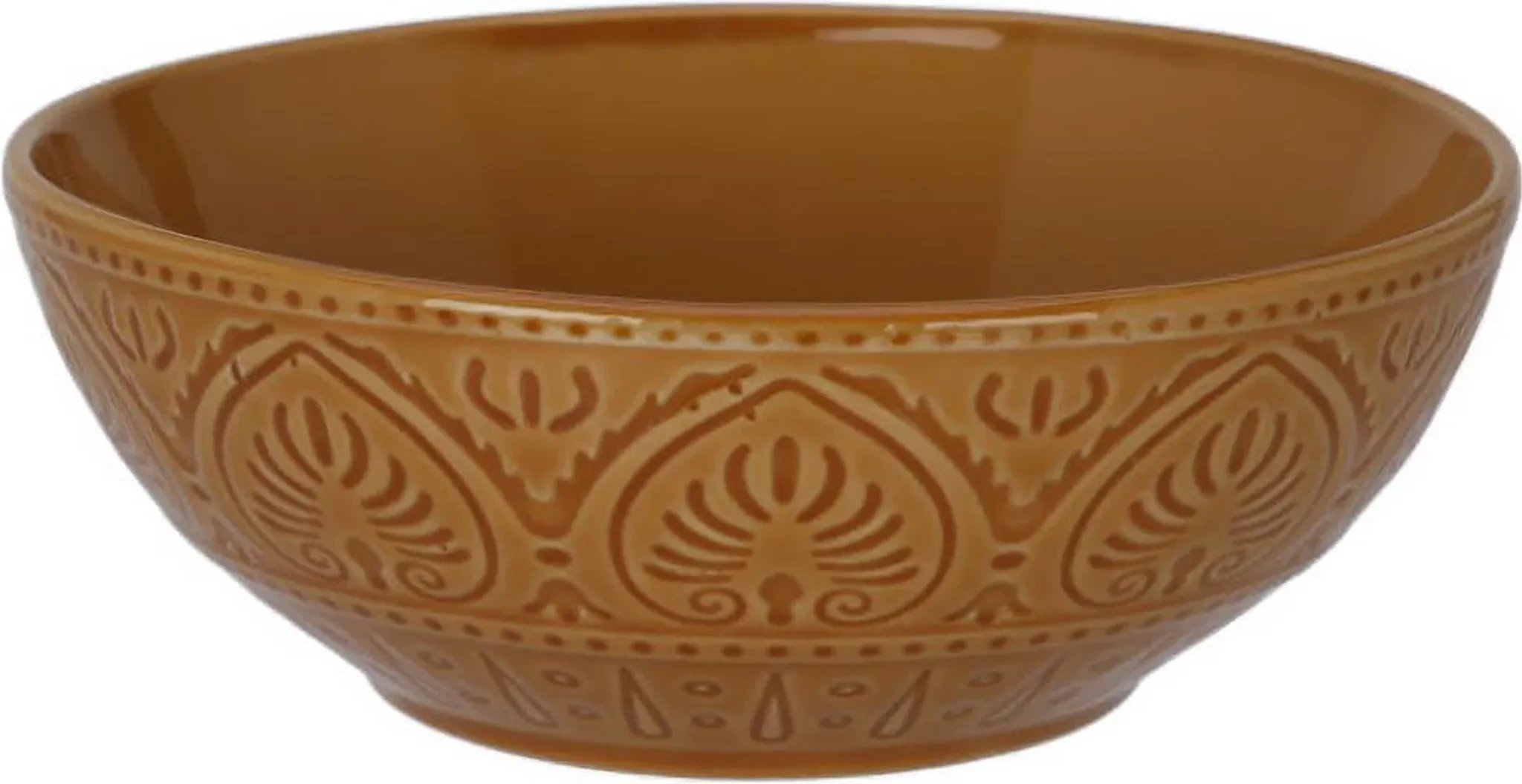 Ceramiczna miska ze żłobionym wzorem, 1060 ml