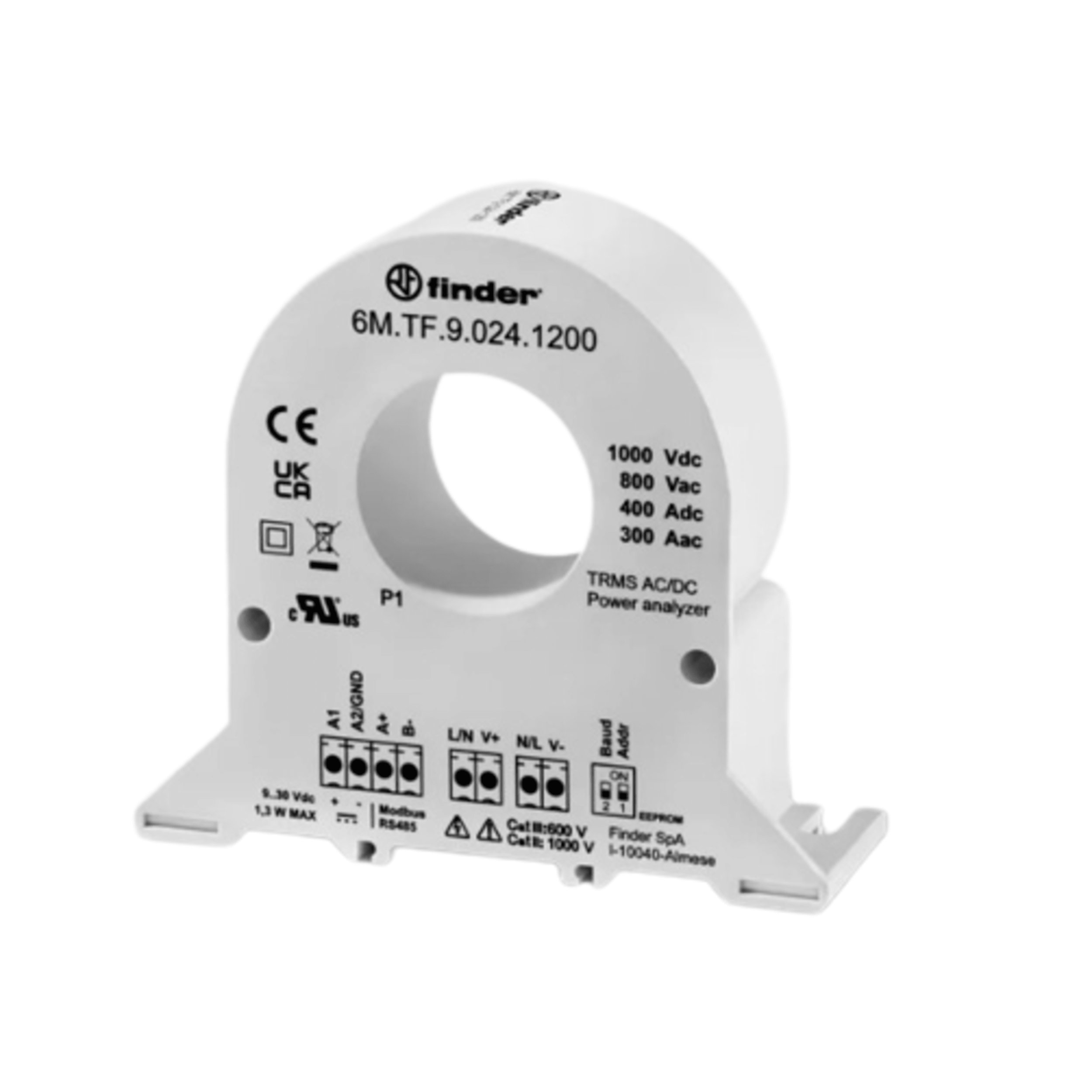Analizator parametrów sieci mocy 300A - 800 V AC, 400A - 1000 V DC Modbus RS485 6M.TF.9.024.1200