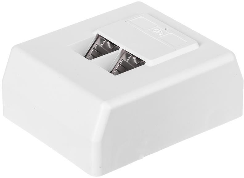 NetRack gniazdo kompletne natynkowe 2xRJ45 8p8c STP Cat6 (106-36)