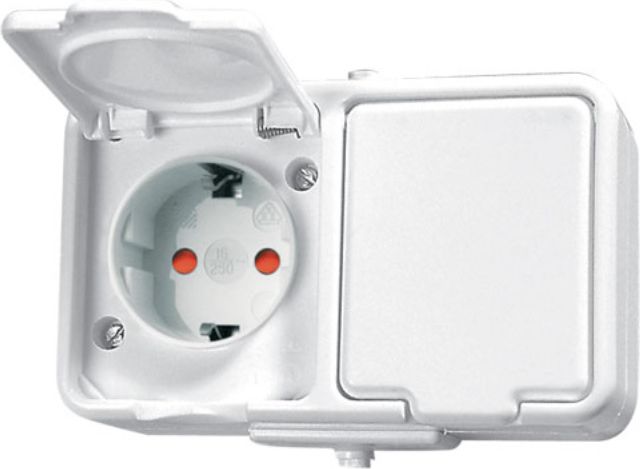 Schneider Electric Gniazdo podwójne Cedar PE biały (GWN240PC01)