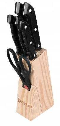 ZESTAW NOŻY KOMPLET 7 ELEMENTÓW W BLOKU ZE STOJAKIEM MAESTRO MR-1400