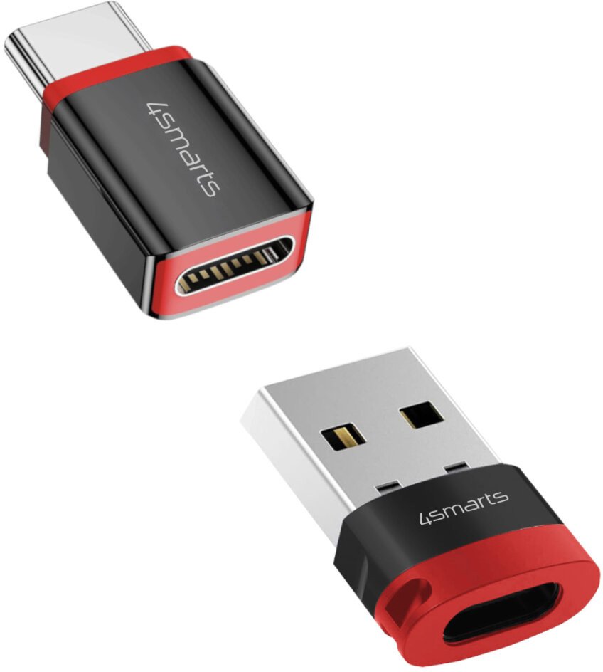 Adapter 4smarts Data Blocker USB-C do USB-A/USB-C czarny 2szt