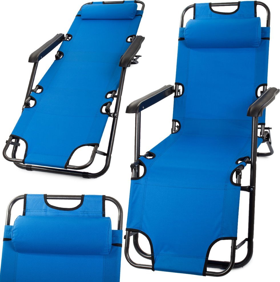 Verk Leżak ogrodowy plażowy składany poduszka grawitacyjny wzmocniony miękki Leżak ogrodowy plażowy składany poduszka grawitacyjny wzmocniony miękki