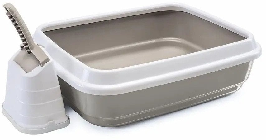 Duo, kuweta dla kota, z �opatk�, szara, 59x40x28 cm