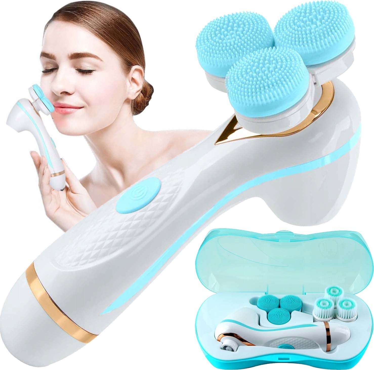 ELEKTRYCZNA SZCZOTKA DO TWARZY AE-878A niebieska