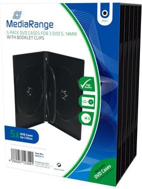 MediaRange Pudełka na 3 płyty CD/DVD 5szt. (BOX35-3)
