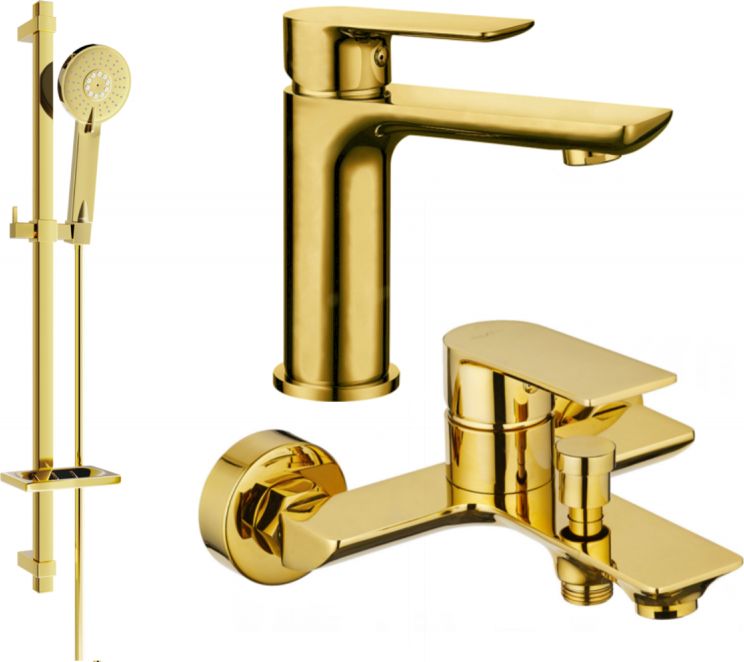 Mexen Mexen Alfa DQ40 zestaw wannowy, złoty - 745703DQ40-50