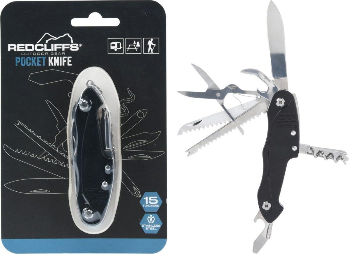 Redcliffs ZESTAW SURVIVALOWY TURYSTYCZNY SCYZORYK 15W1 BLACK