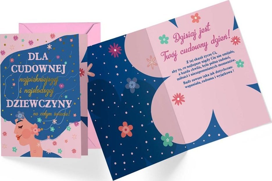 KUKARTKA Karnet B6 PR-404 Dla cudownej dziewczyny