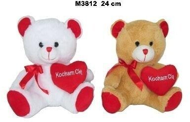 Misie z serduszkiem 24cm MIX