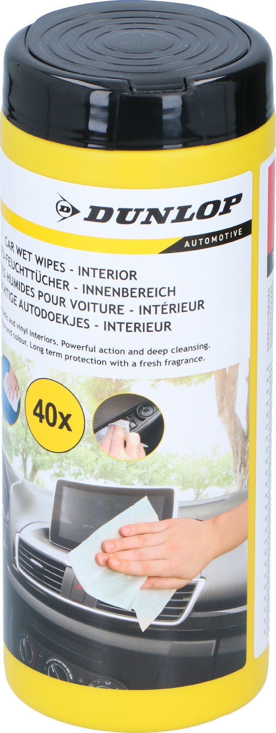 Dunlop Dunlop - nawilżone chusteczki do pielęgnacji kokpitu samochodowego (40 szt.)