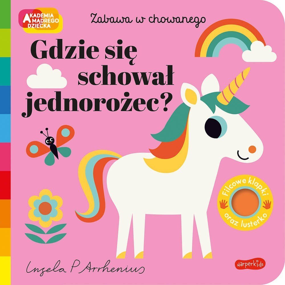 Ksišżeczka Gdzie się schował jednorożec? Akademia Mšdrego Dziecka. Zabawa w chowanego