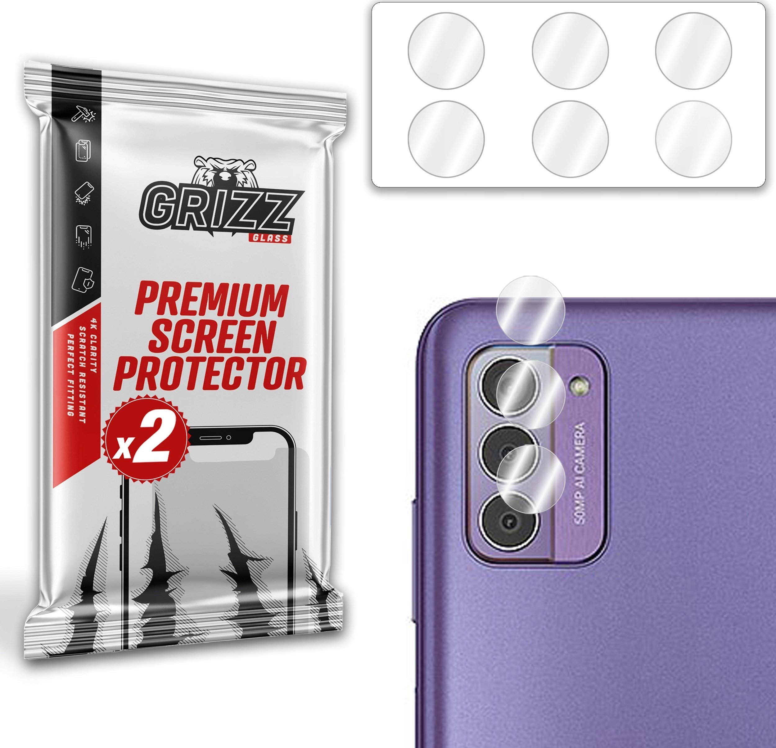 GrizzGlass Szkło na aparat GrizzGlass HybridGlass Camera Nokia G42