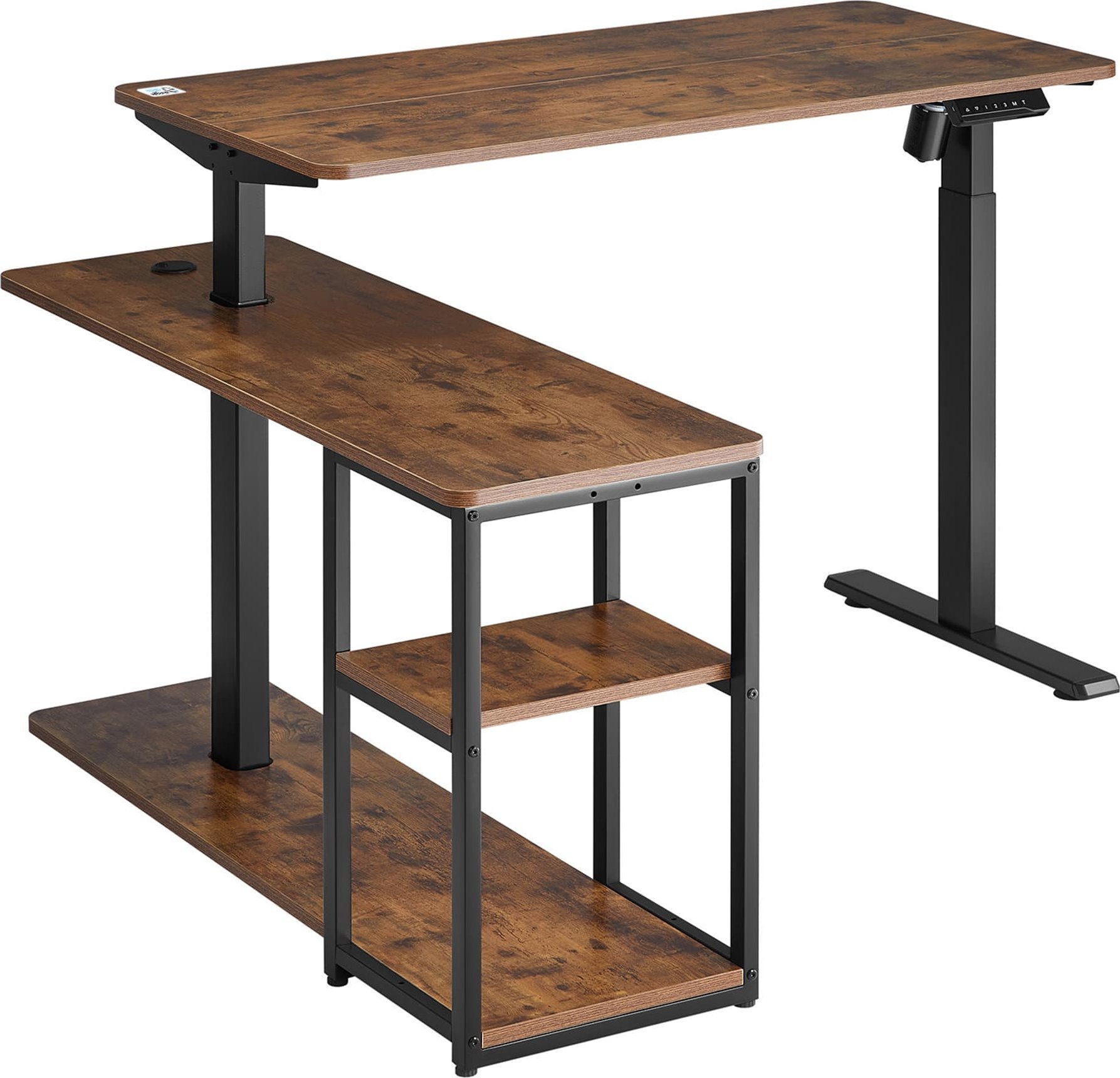 Biurko Ergo Office ER-450 Brązowe 120 cm x 60 cm