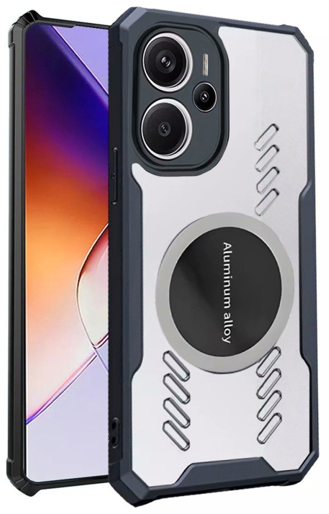 Etui pancerne Supero CORNER-X Magsafe do Redmi Note 14 5G, przezroczysto-czarne