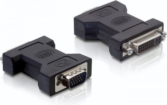 Adapter AV Delock D-Sub (VGA) - DVI-I czarny (65017)