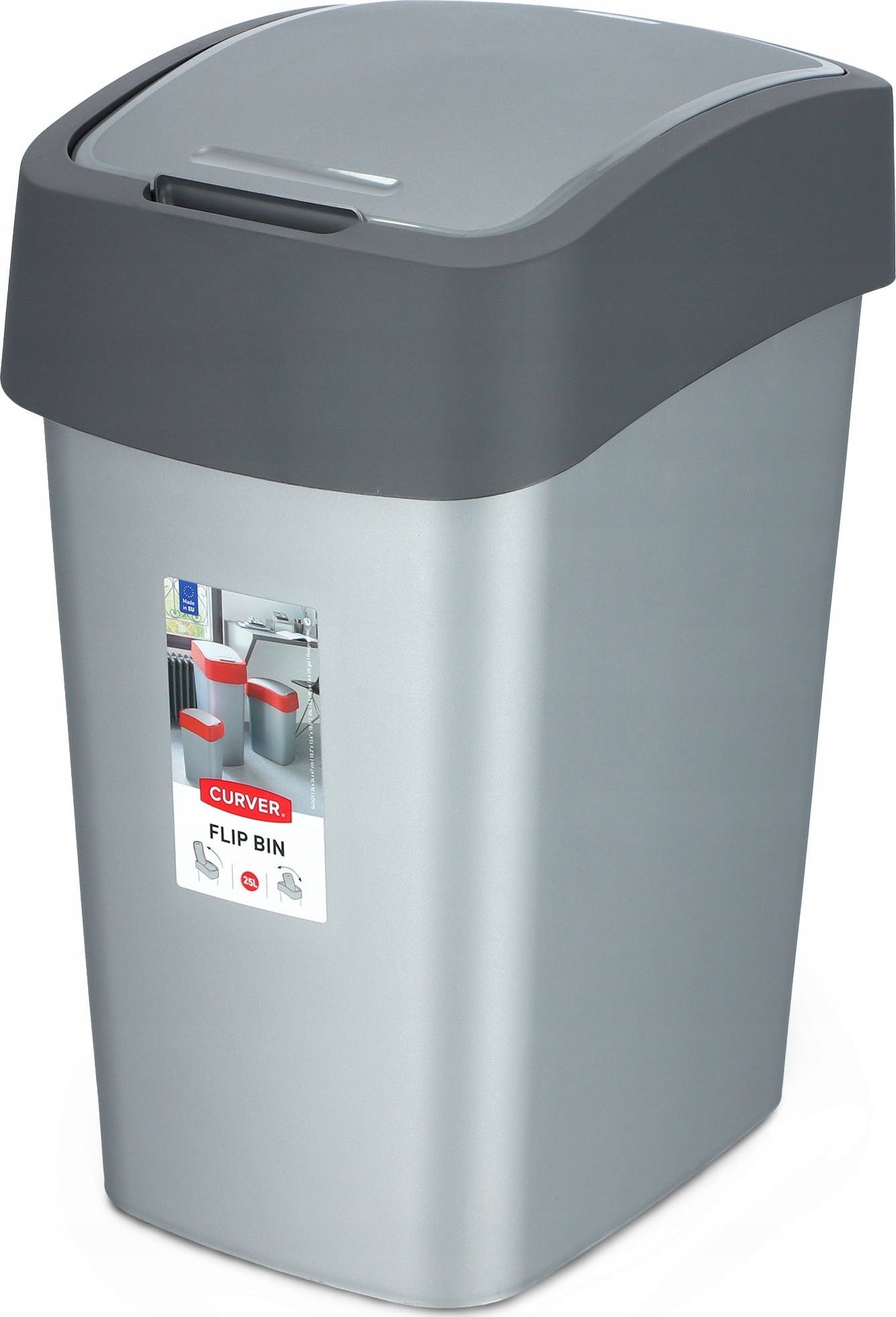 Kosz na śmieci Kadax grafitowy