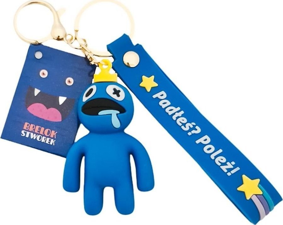 Brelok stworek padłeś poleż niebieski