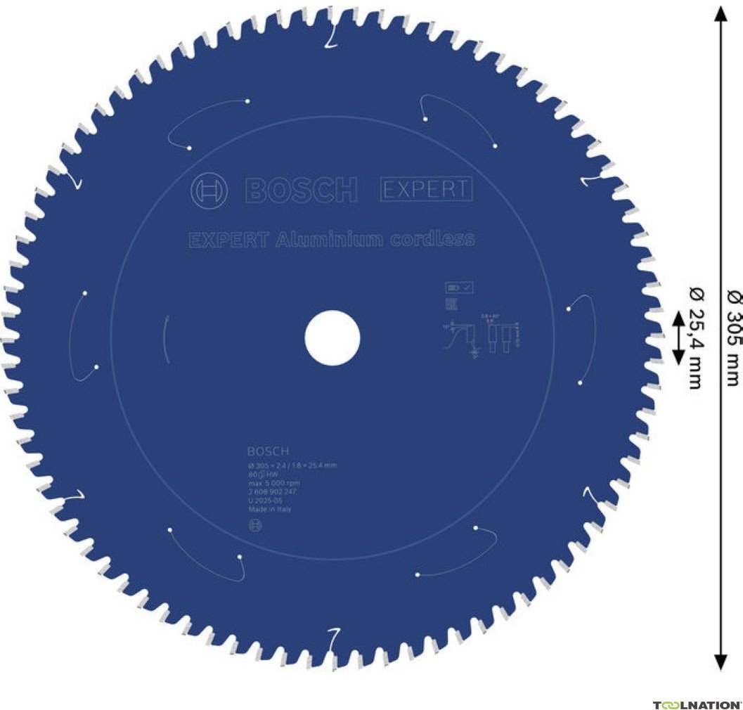 TARCZA PILARSKA EX AL B 305x25.4-80