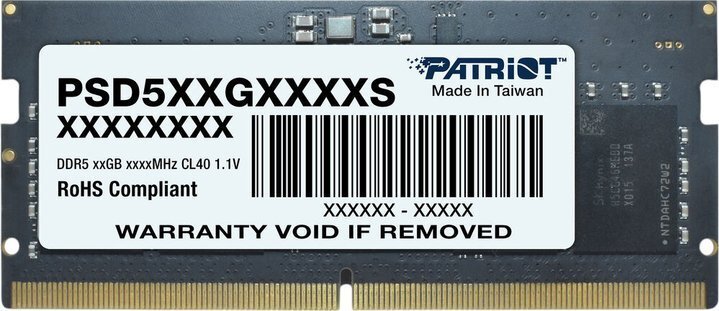 Pamięć do laptopa Patriot Signature, SODIMM, DDR5, 16 GB, 5600 MHz, CL46 (PSD516G560081S)