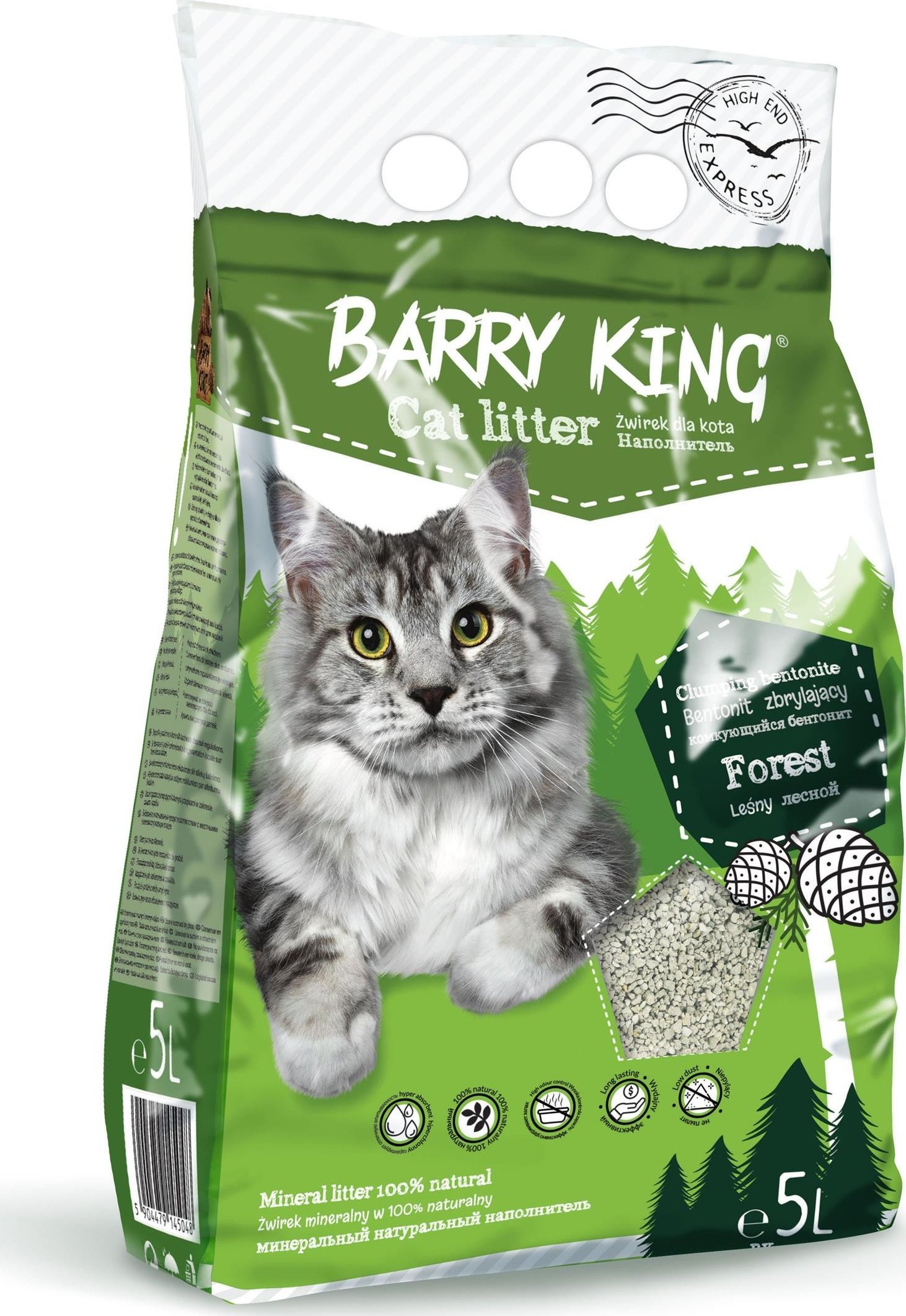 Żwirek dla kota Barry King Leśny 5 l