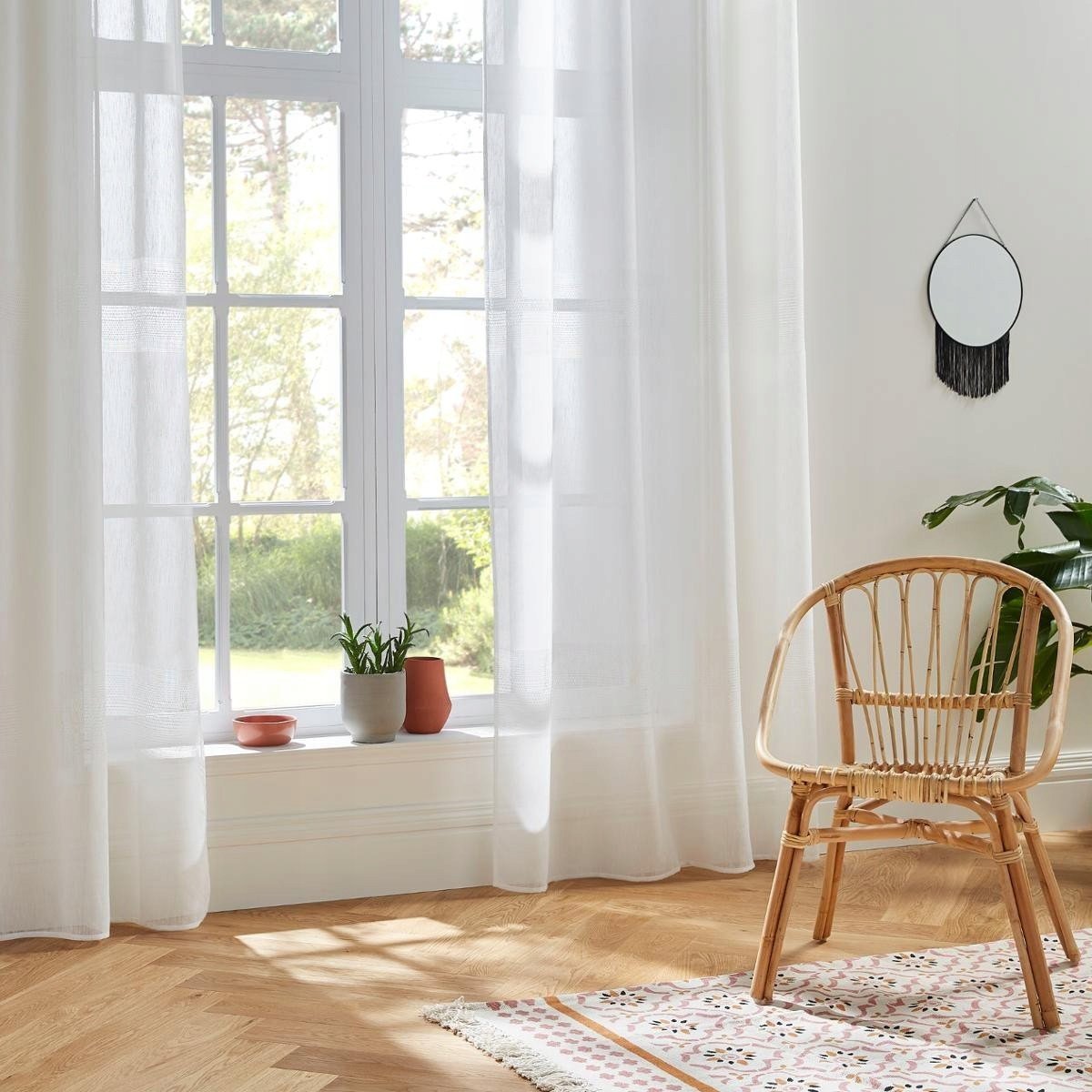 Atmosphera Firanka na przelotkach SAB, 140 x 240 cm, kolor biały