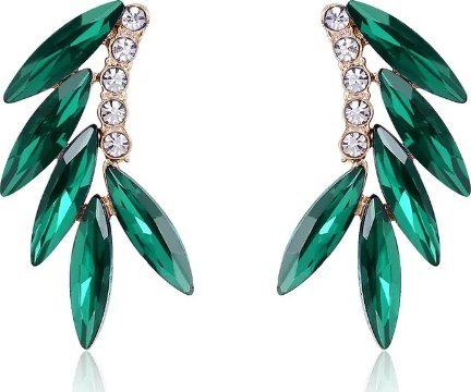 KOKONET Złote drobne kolczyki 3cm na sztyft z cyrkoniami glamur wesele