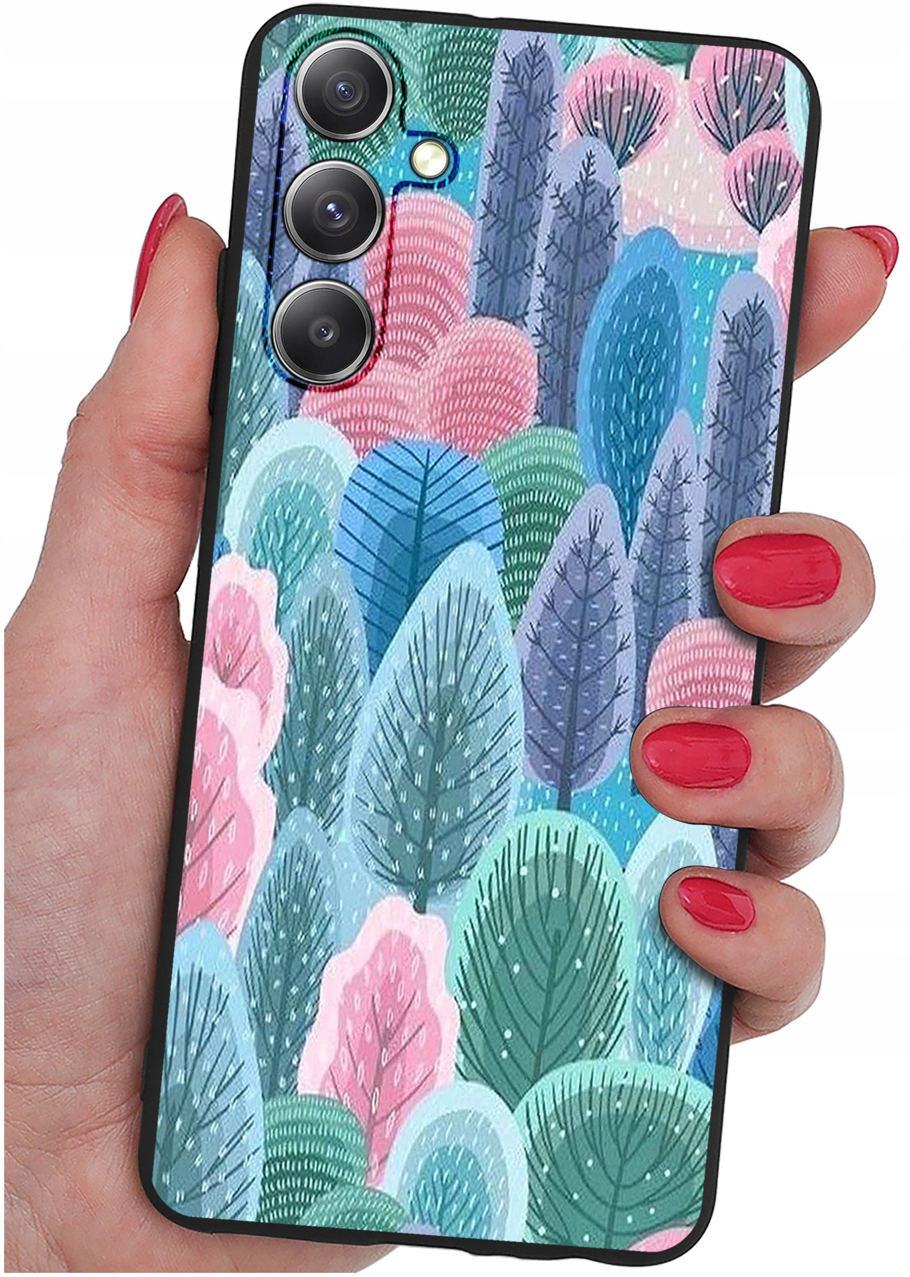 Etui do Samsung Galaxy A16 5G WZORY |SILIKONOWE MATT CASE + SZKŁO 9H