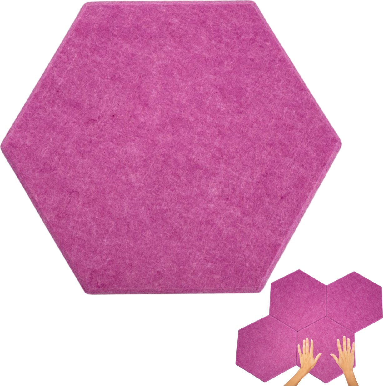 Iteams4Now Panele ścienne filcowe 3d heksagon zagłówek samoprzylepne akustyczne soft