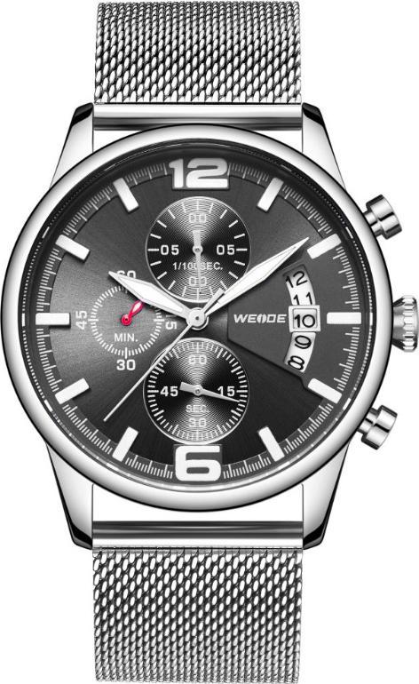 Zegarek Weide Zegarek męski WEIDE WD011 srebrny czt Chronograf