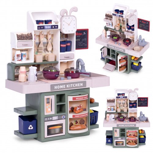 Kuchnia dla dzieci z efektami dźwiękowymi i świetlnymi, generator pary, 35 elementów
